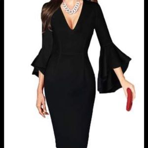 Black cocktail dress - size L
